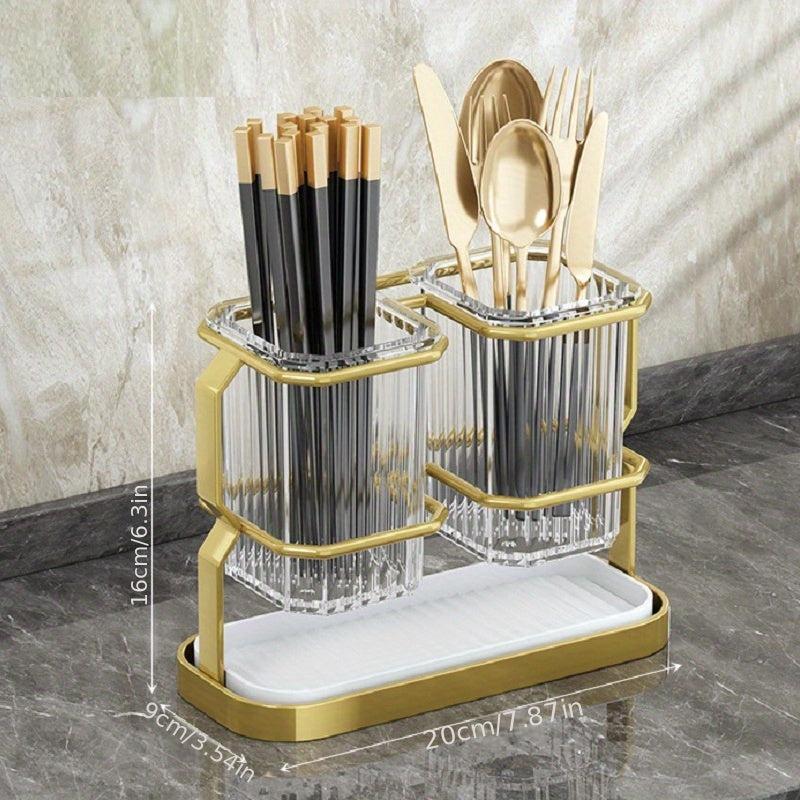 Wall Mounted Chopsticks Holder Transparent Storage Box
