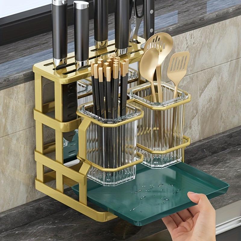 Wall Mounted Chopsticks Holder Transparent Storage Box