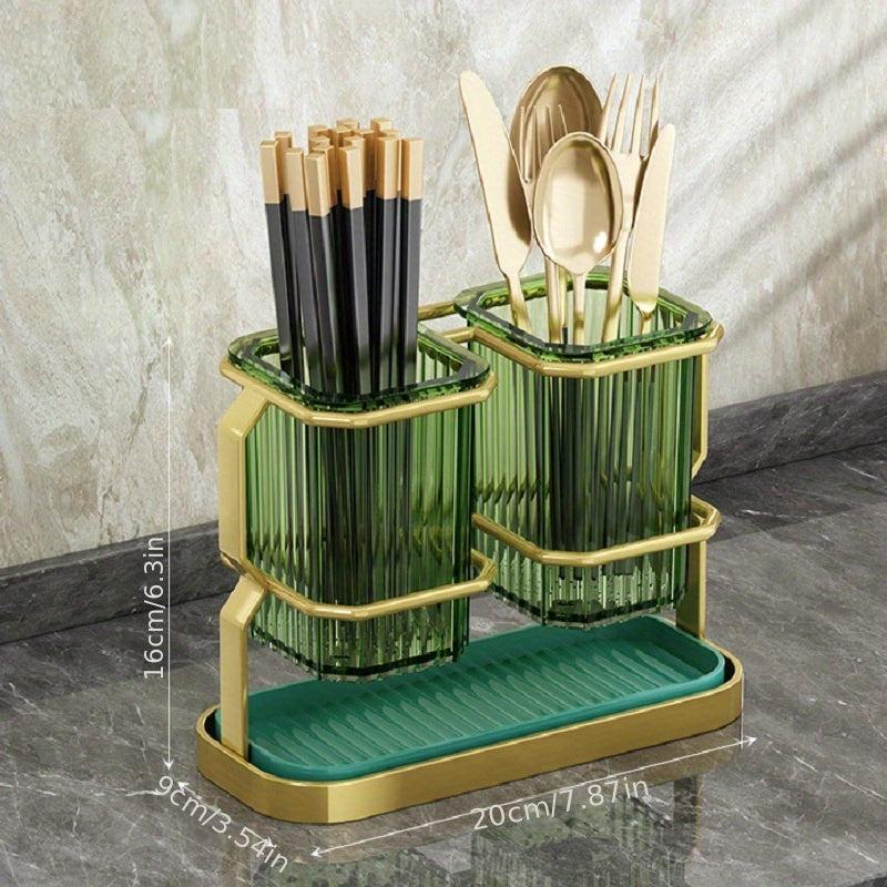 Wall Mounted Chopsticks Holder Transparent Storage Box