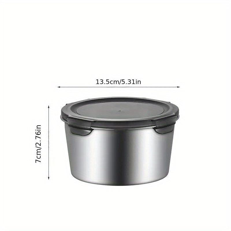 Stainless Steel Fresh Keeping Box Set, Leak Proof with Lid