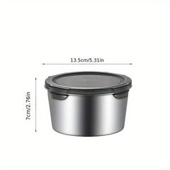Stainless Steel Fresh Keeping Box Set, Leak Proof with Lid