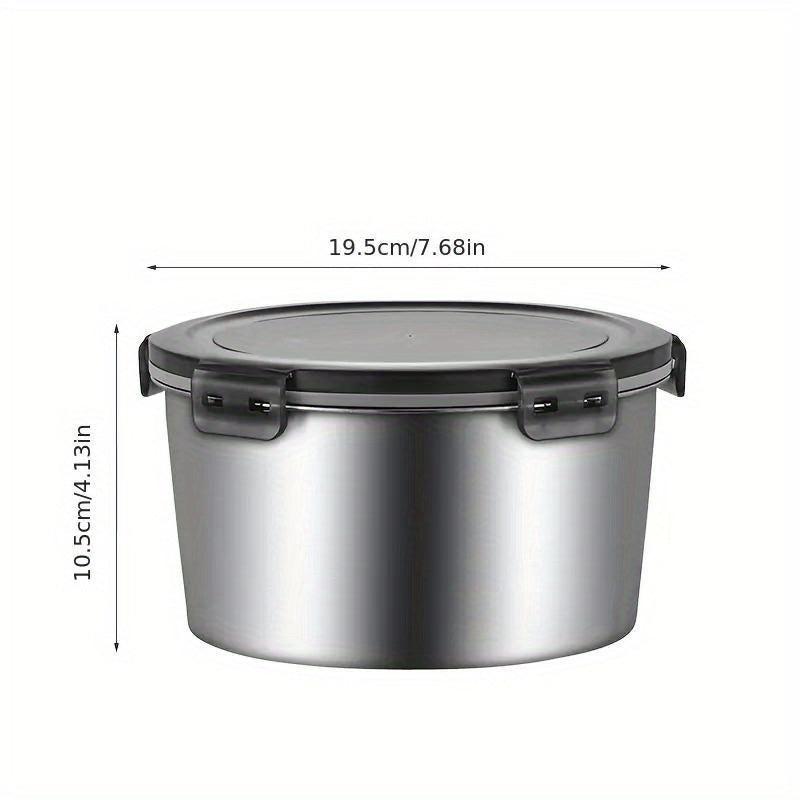 Stainless Steel Fresh Keeping Box Set, Leak Proof with Lid