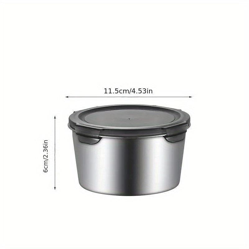 Stainless Steel Fresh Keeping Box Set, Leak Proof with Lid