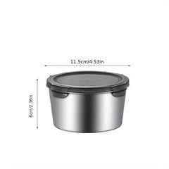 Stainless Steel Fresh Keeping Box Set, Leak Proof with Lid