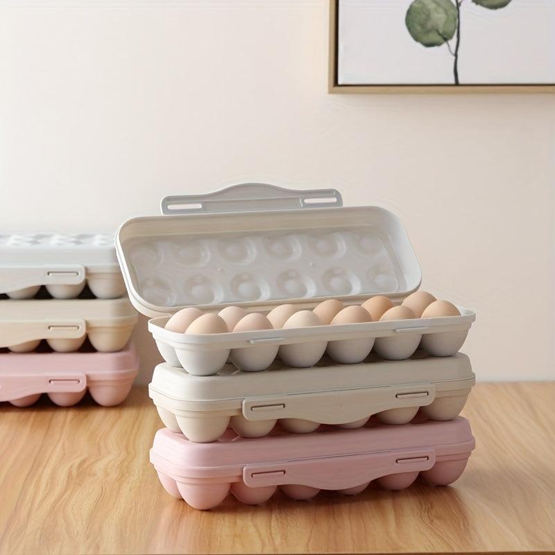 3pcs Egg Storage Box for 12 Eggs Leak Proof Plastic Stackable Hand Wash