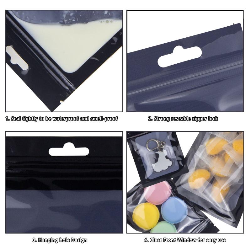 100pcs Scented Storage Bags with Transparent Window - 4 Sizes