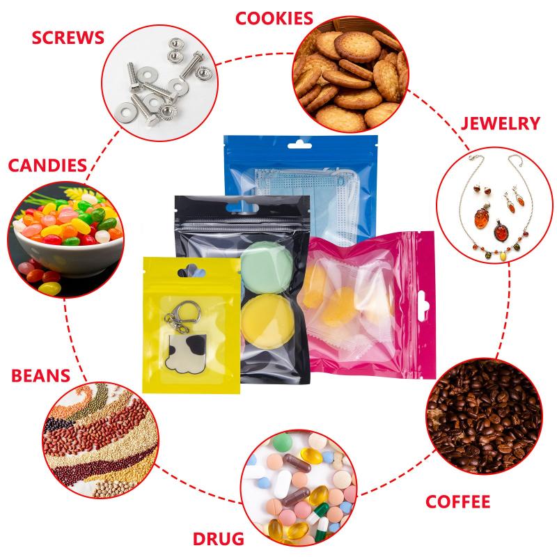 100pcs Scented Storage Bags with Transparent Window - 4 Sizes