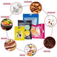 100pcs Scented Storage Bags with Transparent Window - 4 Sizes