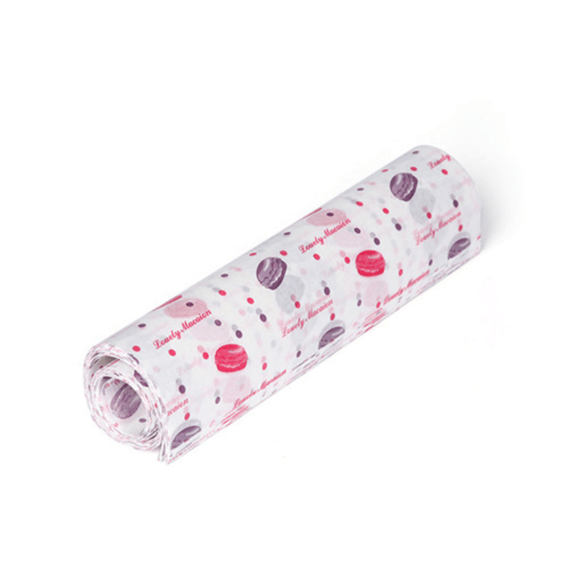 50 Sheets Rose Pattern Disposable Food Wrapping Paper Waterproof & Greaseproof