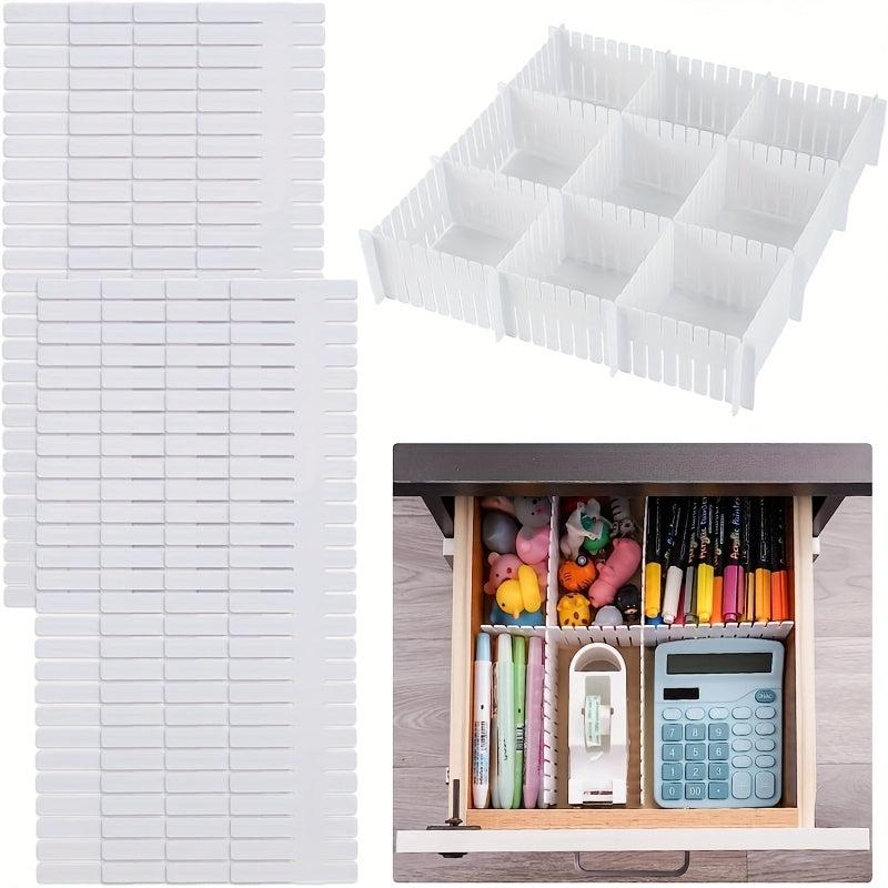 8pcs Adjustable Drawer Dividers for Clothes Underwear Makeup Kitchen Utensils