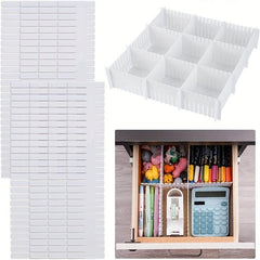 8pcs Adjustable Drawer Dividers for Clothes Underwear Makeup Kitchen Utensils