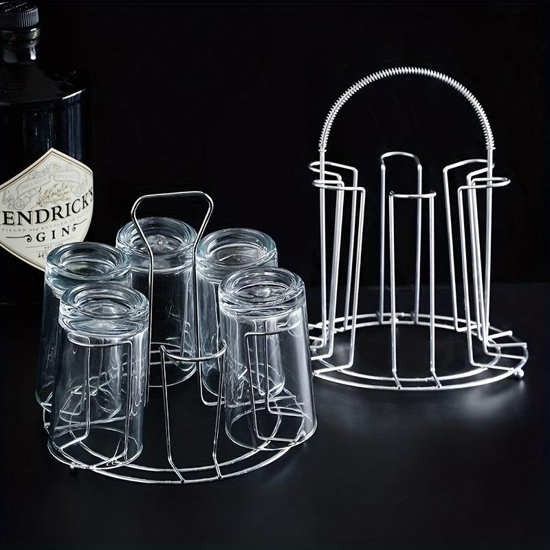 1pc Water Glass Rack Wine Rack Holder Stand Kitchen Countertop Tabletop
