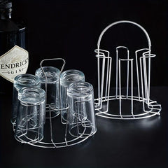 1pc Water Glass Rack Wine Rack Holder Stand Kitchen Countertop Tabletop