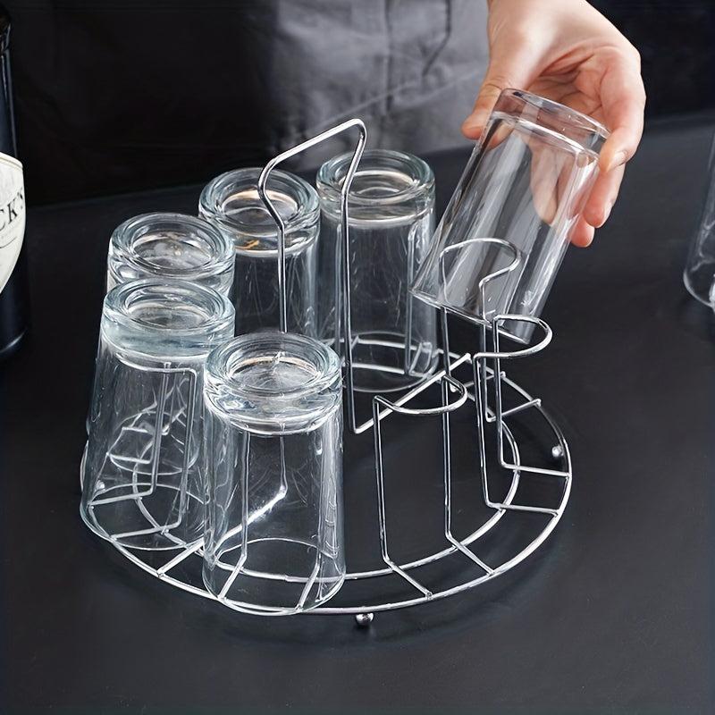 1pc Water Glass Rack Wine Rack Holder Stand Kitchen Countertop Tabletop