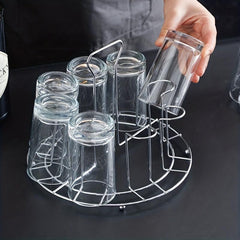 1pc Water Glass Rack Wine Rack Holder Stand Kitchen Countertop Tabletop