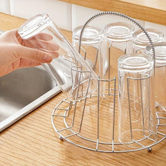 1pc Water Glass Rack Wine Rack Holder Stand Kitchen Countertop Tabletop