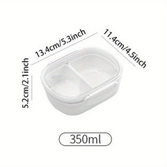 1pc Food Storage Containers Reusable Divided Fruit Boxes Portable