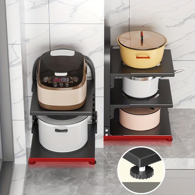 Adjustable Pan Organizer Rack For Kitchen