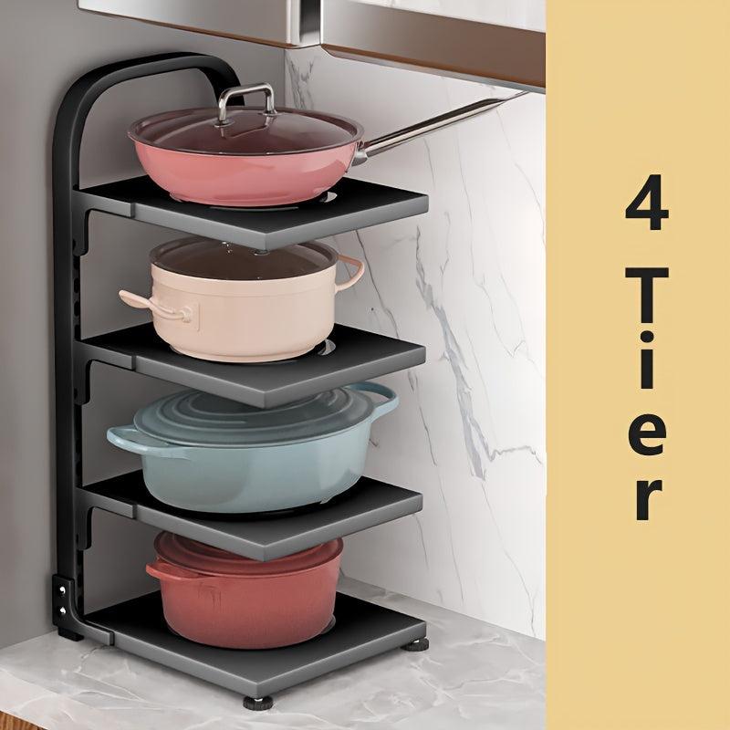 Adjustable Pan Organizer Rack For Kitchen