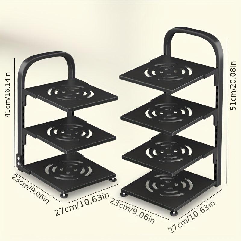 Adjustable Pan Organizer Rack For Kitchen
