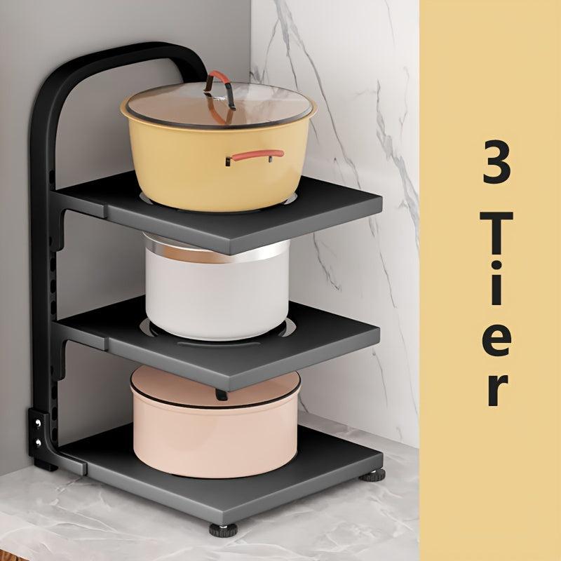 Adjustable Pan Organizer Rack For Kitchen
