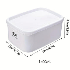 Stackable Refrigerator Organizer Bins - Wide Mouth PP Square Food Box