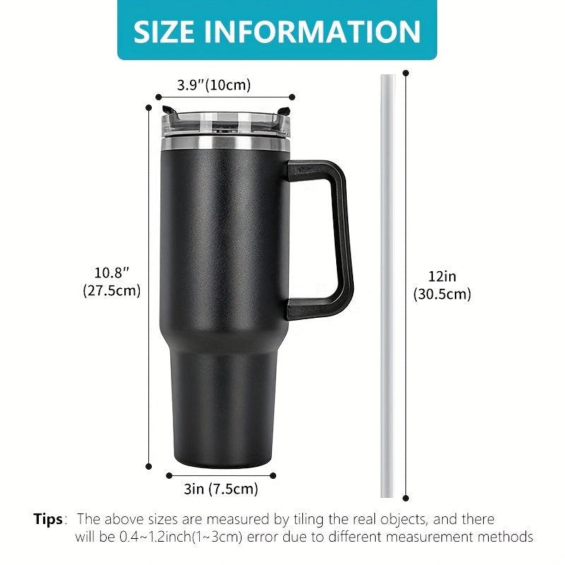 Stainless Steel Vacuum Flask 40oz with Leakproof Lid and Straw