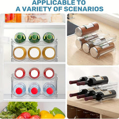 Water Bottle Organizer 2 Pack Stackable Cup Holder For Kitchen Pantry Fridge Cab