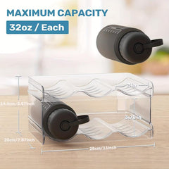 Water Bottle Organizer 2 Pack Stackable Cup Holder For Kitchen Pantry Fridge Cab