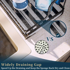 Sink Caddy with Brush Holder and Drain Tray