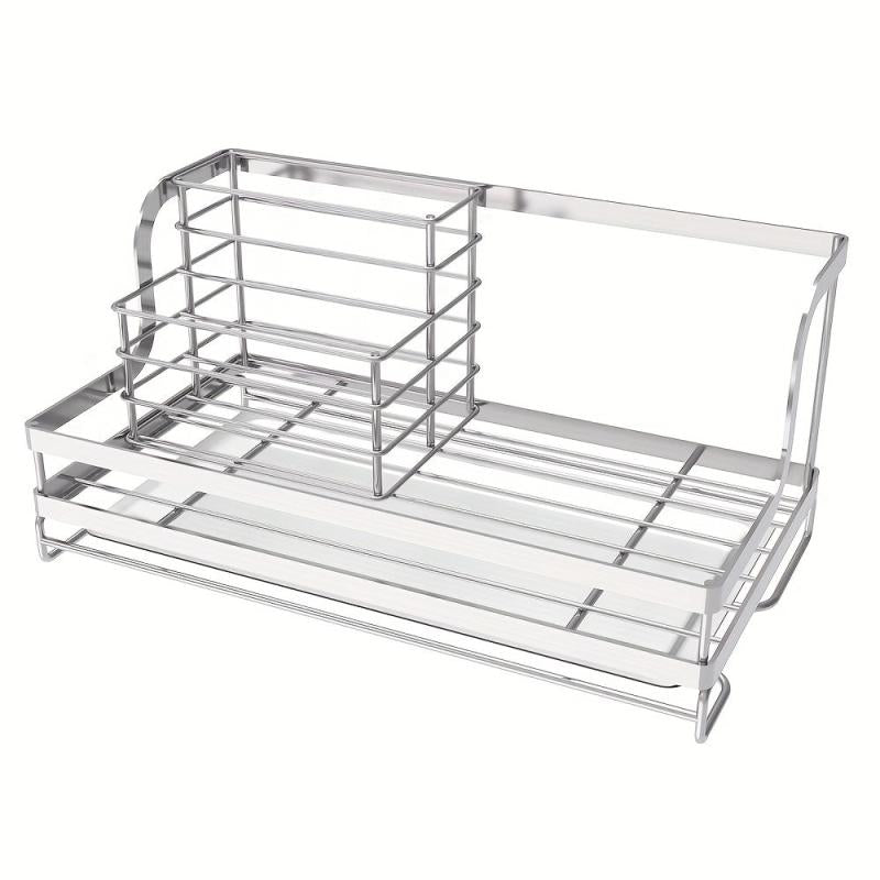 Sink Caddy with Brush Holder and Drain Tray
