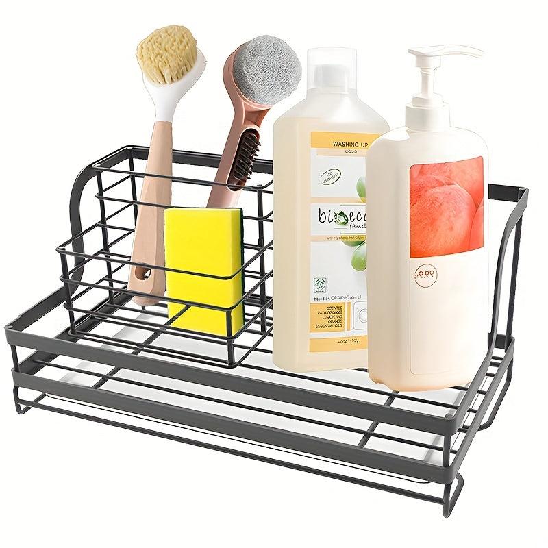 Sink Caddy with Brush Holder and Drain Tray