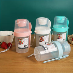 Leak Proof Salad Meal Shaker Cup with Spoon 870ml