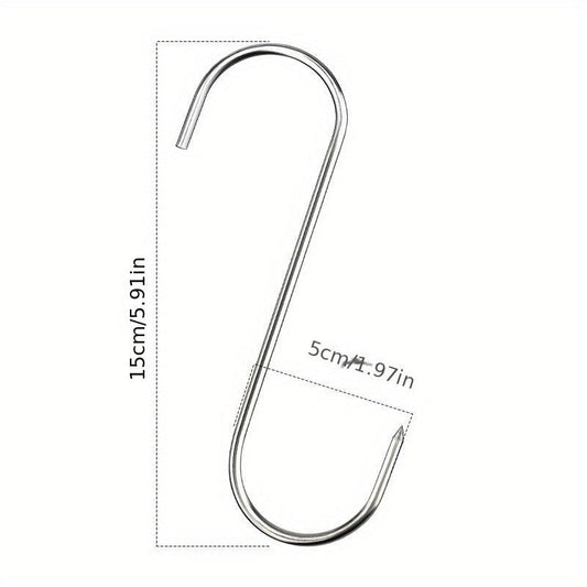 10pcs Heavy Duty Stainless Steel Butcher Hooks for Hanging Meat