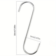10pcs Heavy Duty Stainless Steel Butcher Hooks for Hanging Meat