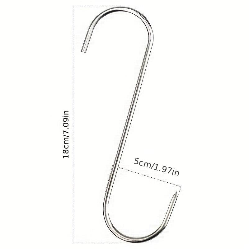 10pcs Heavy Duty Stainless Steel Butcher Hooks for Hanging Meat