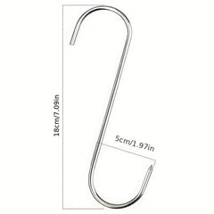 10pcs Heavy Duty Stainless Steel Butcher Hooks for Hanging Meat