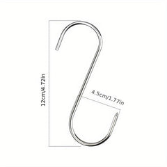 10pcs Heavy Duty Stainless Steel Butcher Hooks for Hanging Meat