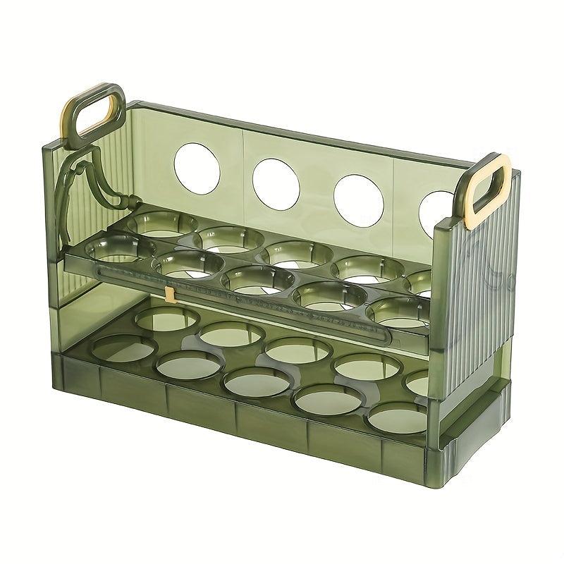 Egg Storage Box for Refrigerator with Timer - Holds 20-30 Eggs - Transparent