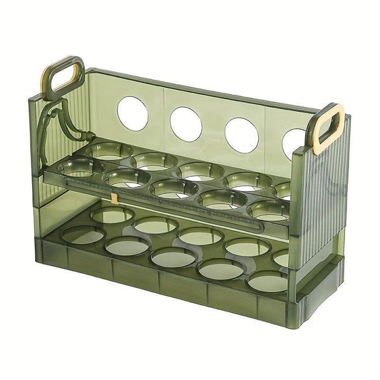 Egg Storage Box for Refrigerator with Timer - Holds 20-30 Eggs - Transparent