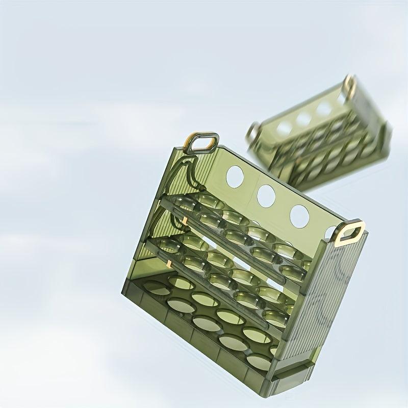 Egg Storage Box for Refrigerator with Timer - Holds 20-30 Eggs - Transparent