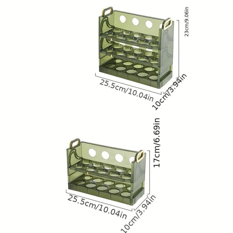 Egg Storage Box for Refrigerator with Timer - Holds 20-30 Eggs - Transparent