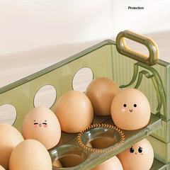 Egg Storage Box for Refrigerator with Timer - Holds 20-30 Eggs - Transparent