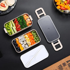 Leakproof Bento Box Container 1 2 Layer School Home Kit