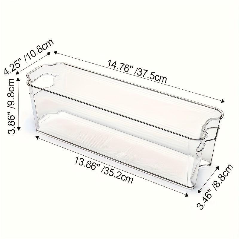 Clear Plastic Bin for Fridge Kitchen Cabinet Pantry Organization