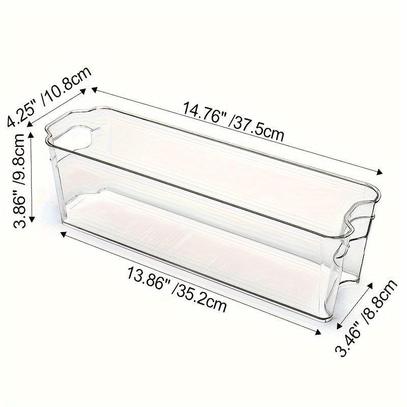 Clear Plastic Bin for Fridge Kitchen Cabinet Pantry Organization