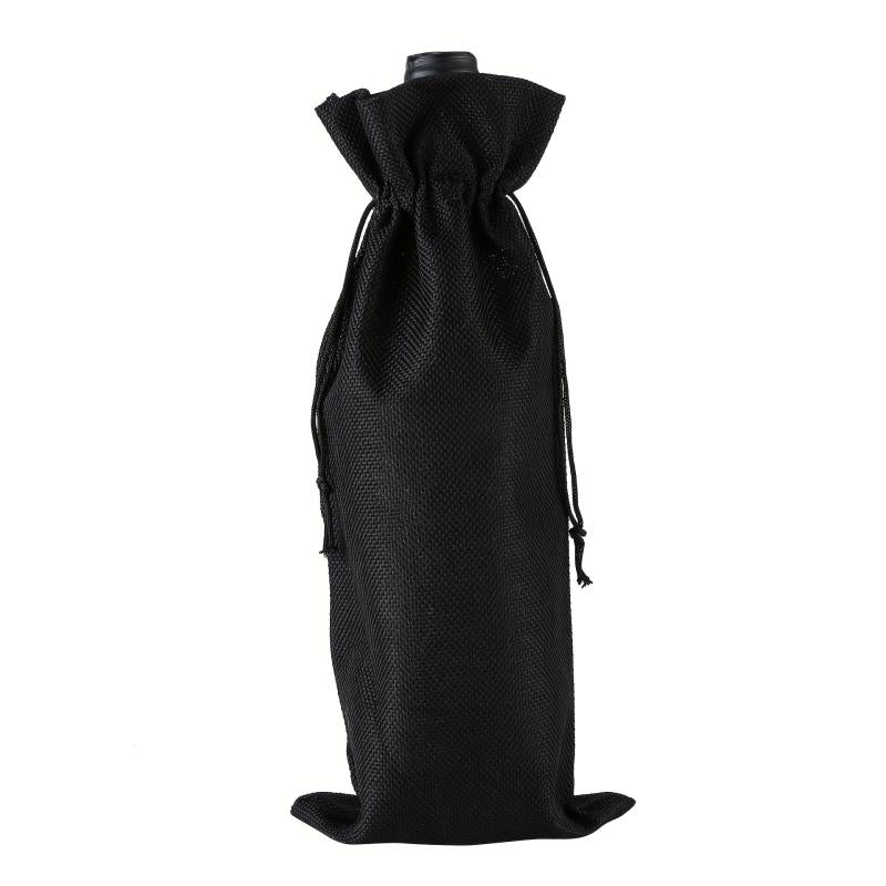 6pcs Wine Bottle Bags With Drawstring Twine Bundle Champagne Wine Packaging Bag