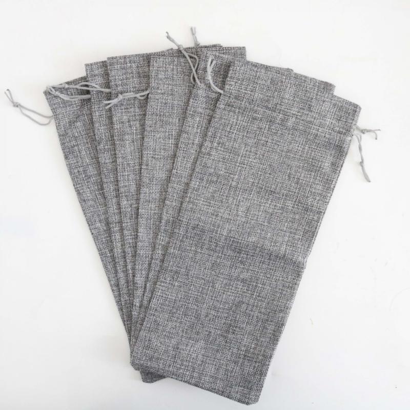 6pcs Wine Bottle Bags With Drawstring Twine Bundle Champagne Wine Packaging Bag