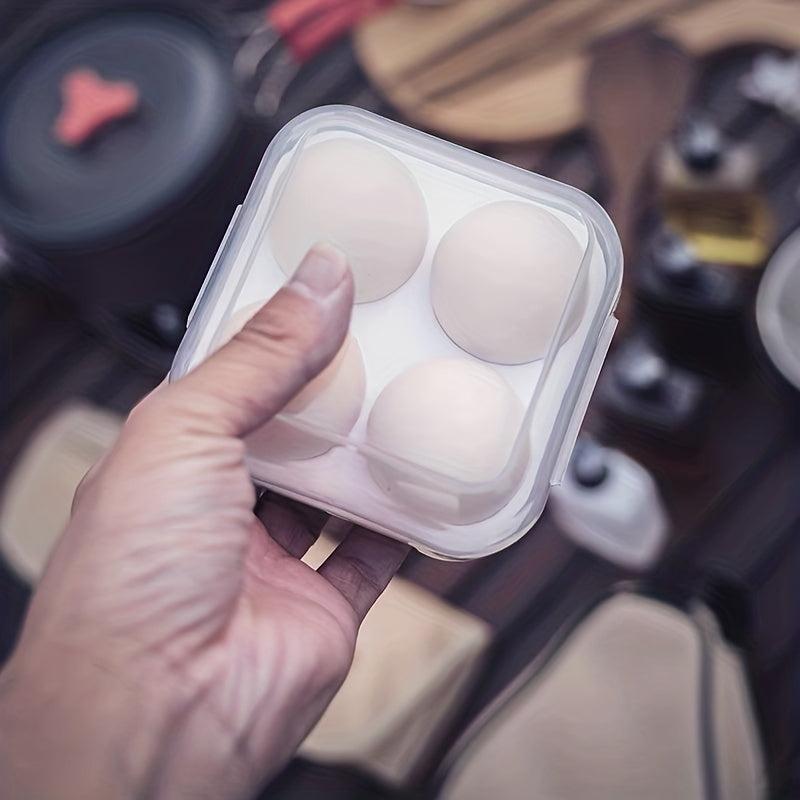 4 Grid Egg Storage Box Leak Proof Reusable Container Hand Wash