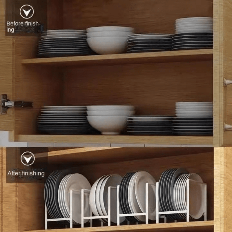 Large Capacity Bowl Dish Storage and Draining Rack Household Shelf